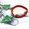 Miniatyrbilde 3 av 5: Julehodeplagg med glitter, gullfarget snøflak, grønn og rød, til kvinner og jenter, hårtilbehør, cosplay, vinter, juledekorasjon