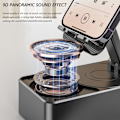 Miniatyrbild 4 av 5: 2-i-1 trådlös Bluetooth-högtalare med telefonhållare, HD-surroundljud Bluetooth-högtalare Svart