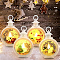 Miniatyrbilde 1 av 5: Sett med 4 julelykter, juledekorasjonslykter, dekorativ lykt, snøkulelykt, juledekorasjonslykter, julelykter