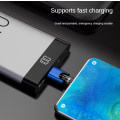 Miniatyrbild 4 av 5: Blå Mini Bärbar USB 3A Magnetisk Adapter 540 Grader Snabbladdning Android Huvud/Typ c/Apple Huvud