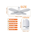 Miniatyrbillede 3 af 4: LED Garage Loft, Foldbar E27 6000K Naturligt Lys 60W Arbejdslys Base til Lade, Garage, Lager 85-265V Sasicare
