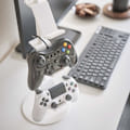 Miniatyrbillede 3 af 5: Controller Stand Headset Stand Universal Gamepad Stand Universal Desktop Gaming Tilbehør, Perfekt Organisering til Hjemmekontor