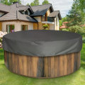 Miniatyrbild 1 av 5: Rund Poolöverdrag Simbassäng Solskydd, Vattentätt UV-Resistent Spa Skyddande Överdrag, 210D för Utomhus Spa Badkar, 190*30cm