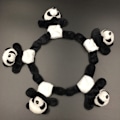 Pikkukuva 2 / 3: Söpö panda plyysi nukke jääkaapin magneetti (5 kpl)