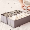 Miniatyrbillede 2 af 5: Foldbare Opbevaringskasser 2 Pak til Voksne, Søde Opbevaringskurve Opbevaringsbeholdere Organizer Skuffer til Tøj, Legetøj, Kontor, 13X28X10CM