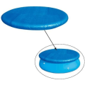 Miniatyrbillede 3 af 5: 183 cm Diameter Pool Dækker, Rund Swimmingpool Beskyttelsesdæksel med Reb Bindinger, Holdbar Vindtæt Støvbestandig Presenning til Runde Overjordiske Pools