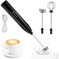 Miniatyrbilde 1 av 5: 3-trinns justerbar melkeskummer med 2 forskjellige blandehoder for kaffe, latte, cappuccino, varm sjokolade, egg