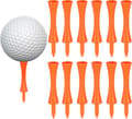 100 stk. 70mm orange plastik golf tees, holdbare Castle golf tees, til golf driver, golfmåtter og plastik golfbolde
