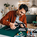 Miniatyrbillede 4 af 5: LYS LAGNE, 6X 25X fodhåndtag med lys 8 LED'er, lampe med variabel intensitet, lampe på fod med foldbar støtte, til læsning, inspektion