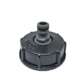 Miniatyrbild 1 av 5: IBC Tanklock, S60x6 IBC-koppling/nippelplugg, 1/2\" utloppsdiameter, 60mm inloppsdiameter för IBC Tonventil - Svart