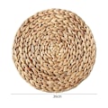 Pikkukuva 2 / 5: Pöytätabletit, 4 kpl, luonnonmukainen vesihyasintti, pyöreät pöytätabletit, 30 cm, käsin kudottu, korkealaatuinen keittiöön, ravintolaan, ruokapöytään
