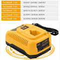 Pikkukuva 3 / 5: (Keltainen) DC9310 Dewalt Nicd ja Nimh 7.2 V-18 V akkulaturin korvaaja DC9096 DC9098 DC9099 DC9091 DC9071 DE9057 DW9096