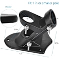 Miniatyrbild 2 av 3: Flaggstångsstöd, flaggstångshållare, robust - robust och rostskyddande aluminiumlegering (1 svart förpackning)