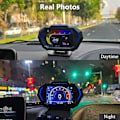 Miniatyrbilde 5 av 5: Head Up Display, OBD2 + GPS + Hellingmålermodus - Flerspråklig skjerm - Endringsbare speedometerenheter i MPH og KM/H for alle biler