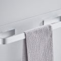 Miniatyrbillede 4 af 4: Håndklædeholder Håndklædeholder Badehåndklædeholder uden boring 40/50 cm til bad, badeværelse, køkken Nem montering（Uden håndklæder） ---------- lys sølv --