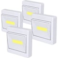 Miniatyrbild 1 av 5: Garderobsbelysning, Superstark, Batteridriven, Fäst Var Som Helst, Cob Led Ljusströmbrytare Nattlampa, Trycklampor för Garderob, Skjul, Vind, Nödsituation (4-pack)
