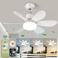 Miniatyrbild 1 av 5: Takfläkt, Tyst Takfläkt, 40W Takfläktslampa med E27-sockel, 6 Blad, 3 Hastigheter, Tyst, för Vardagsrum, Sovrum, Sovrum (52cm)