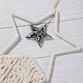 Pikkukuva 4 / 5: Hieno Uni Macrame-unisieppari, Suuri Kutomat Sulka Seinävaate Tassel Koriste Boho Unisieppari Käsityön Koriste-Esine Lahja (Tähti)