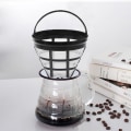 Miniatyrbild 4 av 4: 2 st återanvändbara kaffefilter utan permanent kaffefilter Högkvalitativt pappersfilter Rostfritt stål Bekvämt