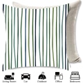 Miniatyrbilde 4 av 5: Putetrekk 45 x 45 cm, sett med 4 putetrekk i bomull og lin, putetrekk for sofa, utendørs hage seng sofa puter (22-WillowLea