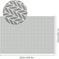 Miniatyrbillede 4 af 4: Bomulds- og linnedug i rektangulær form med pilmønster, støvtæt, vaskbar dug til køkken- og spisebord 140 x 220 cm