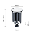 Miniatyrbilde 3 av 5: Svart universell vaskepropp 40mm, 2 stk vaskepropp for alle standard vasker og bideer (høyden er justerbar mellom 6,6 cm og 8,6 cm)