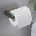 Miniatyrbild 5 av 5: Toalettpappershållare för dörr, toalettpapper utan borrning, rostfri stål dörr toalettrullar för badrum
