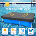 Miniatyrbild 2 av 2: Rektangulärt poolskydd för ovanjordiska ramar, robust poolskydd för rektangulära ram pooler