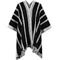 Miniatyrbillede 1 af 3: Dame Kappe Kappe Sjal Ekstra Stor Vinter Varm Cardigan Trykt Tæppe Cardigan Kappe Strikket Kappe Frakke Dame Kappe(sort)