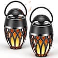 Miniatyrbild 1 av 4: 2 st utomhus Bluetooth-högtalare Vattentät trådlös högtalare med LED-flamlampa Bärbar högtalare Bluetooth
