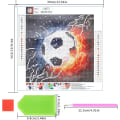 Miniatyrbillede 2 af 5: 5D DIY Diamantkunst Håndværk Maleri Kits Fuld Bor, Fodbold Rhinestone Krystal Korssting Broderi Billeder efter Tal Voksne Børn Gaver Hjem W