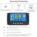 Miniatyrbillede 4 af 5: 20A Solar Charge Controller Intelligent Solpanel Controller med USB Port Display 12V/24V——
