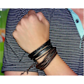 Miniatyrbillede 2 af 2: Mode Læderarmbånd Nomad Sort