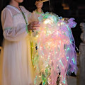 Miniatyrbillede 5 af 5: 4 stk. Jellyfish-lys, batteridrevet lysende Jellyfish-havebelysning, indendørs udendørs kreativ Jellyfish-formet lampe til babyshower, fødselsdag i hjemmet