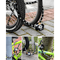 Miniatyrbillede 2 af 4: Cykellås, Høj Sikkerhed Foldbar Tyverisikret Lås, Elektrisk Cykellås med Beslag og 3 Nøgler til Mountainbikes, Cykler, Scootere, osv.