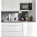 Miniatyrbild 5 av 5: Set om 10 handtag Möbler Handtag Osynligt handtag Kök Möbelhandtag Matt aluminiumlegering Möbelhandtag Centrum avstånd 128mm,(Guld)