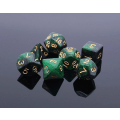 Miniatyrbillede 3 af 5: Multi-Side DND Terning Sæt Glitter Terninger til Dungeons and Dragons RPG Grøn Blandet Sort Nebula Terninger