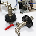 Miniatyrbild 5 av 5: IBC Tanklock, S60x6 IBC-koppling/nippelplugg, 1/2\" utloppsdiameter, 60mm inloppsdiameter för IBC Tonventil - Svart