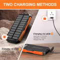 Miniatyrbillede 3 af 4: Trådløs Powerbank 25000mAh Udendørs Nødstrømslommelygte Bærbar Solenergi Powerbank