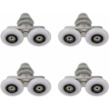 Miniatyrbilde 1 av 4: Doble hjul for dusjdørhjul for dusjdør Skyveruller baderom dusjdør reservedel dusjrulle, reservedeler til baderom 19mm 4 stk
