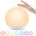Miniatyrbillede 1 af 5: Genopladelig sengelampe med USB, farverig PAT-lampe med en blød atmosfære, berøringskontakt og timer til soveværelset