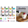 Miniatyrbillede 4 af 4: Et sæt med 7 stk. russiske tylle i rustfrit stål til flødeskum, kage- og cupcake-dekoration