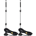 Miniatyrbillede 1 af 3: WiFi Dual Band 2.4GHz 5GHz 5.8GHz 9dBi Magnetisk Base MIMO RP-SMA Han Antenne 2 Pakke til WiFi Router Trådløs Kort USB Adapter Sikkerhed IP Kamera