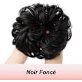 Pikkukuva 3 / 5: Tumma musta-hiukset suuri hiuslisäke kihara aaltoileva scrunchie luonnollinen hiustekokonus elastinen naisille tytölle