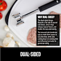 Miniatyrbillede 2 af 5: Kraftig kødhammer, Oversized køkkenhammer, blødt greb, værktøj maksimerer madsmag, pigget side mører, flad glat flader steaks