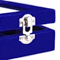 Miniatyrbillede 3 af 5: Slots Fløjls Glas Ringe Øreringe Smykker Display Opbevaringsboks Holder Organiser Bakke Etui