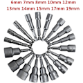 Miniatyrbilde 2 av 4: 10 x Magnetisk sokkel for skrutrekker, bitadapter, firkantet sekskant chuck 6-19mm 1/4” muttertrekker bor