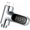 Miniatyrbild 1 av 4: Termometerdusch, babybadtermometer, digital LED-display för duschtemperatur, Celsius/Fahrenheit-display, 360° roterande skärm, för familjebad
