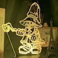 Miniatyrbilde 2 av 2: 3D-lampe 7 farger berøring uten fjernkontroll Final Fantasy barneromslampe, fargeskiftende nattbordslampe, Nipseyteko gave