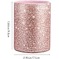 Miniatyrbillede 2 af 5: Rose Gold-Shiny Penneholder til kvinder og piger, Shiny Blyantspidser, Luksus Makeup Penselholder Kop PU Læder Opbevaringsboks Gave Kontor Klasseværelse Hjem (1 stk
